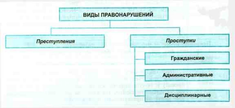 Виды правонарушений схема