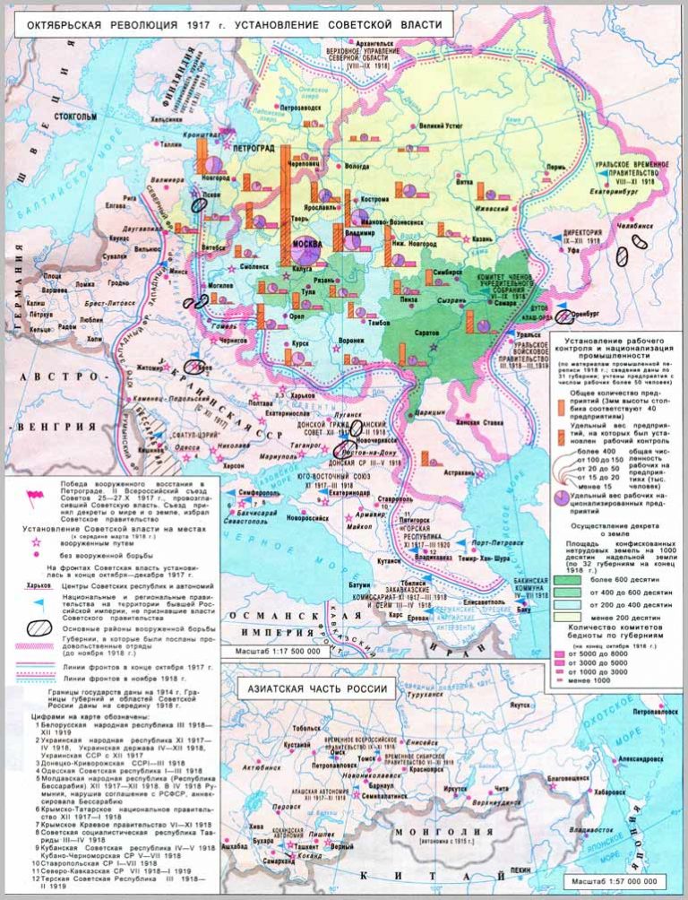 Карта февральской революции